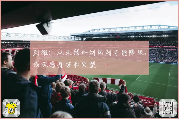 列维:从未预料到热刺可能降级,我深感痛苦和失望